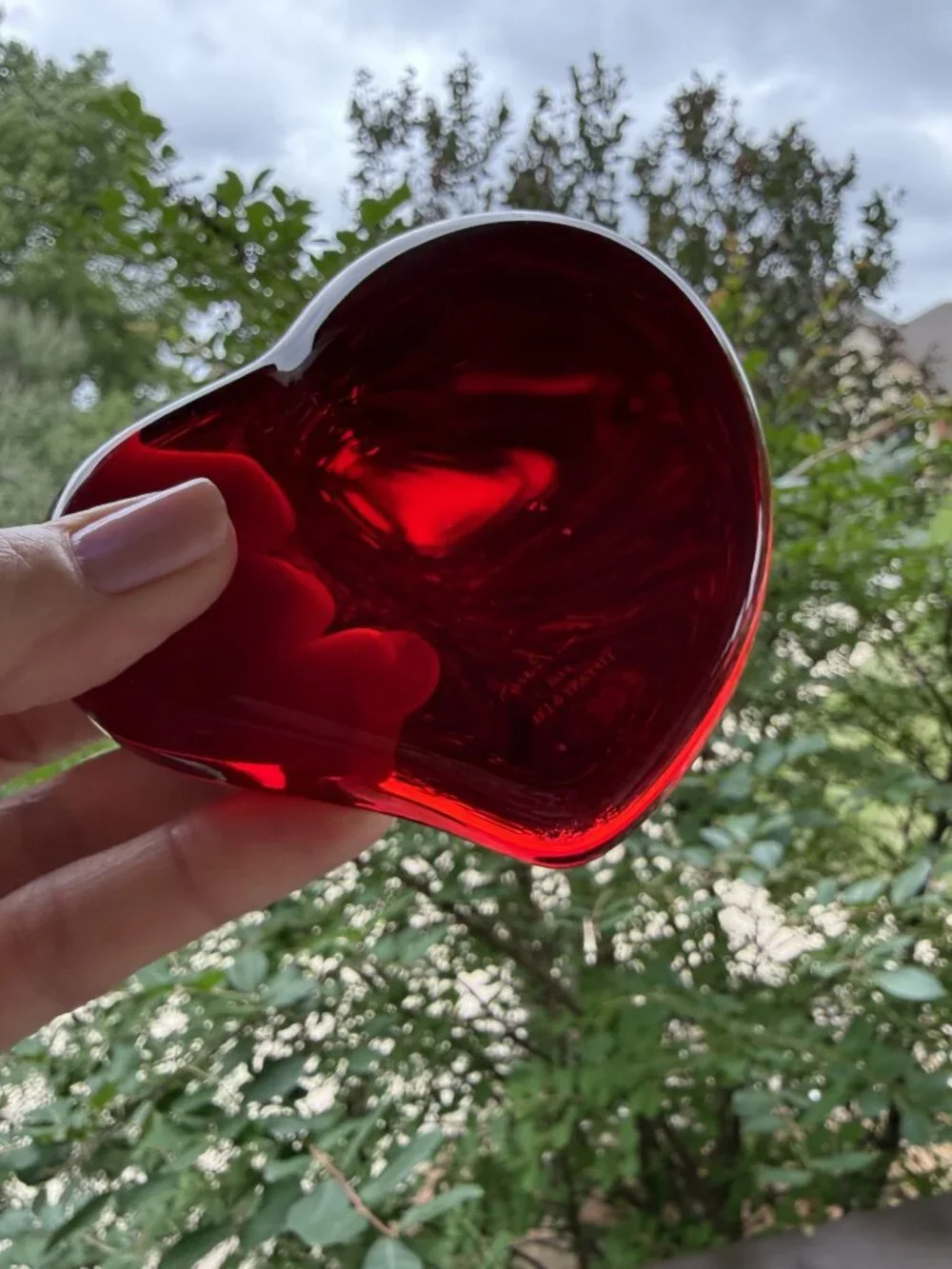 Vintage Tiffany & Co Ruby Red Heart Paperweight by Elsa Peretti - Picture 3 of 7